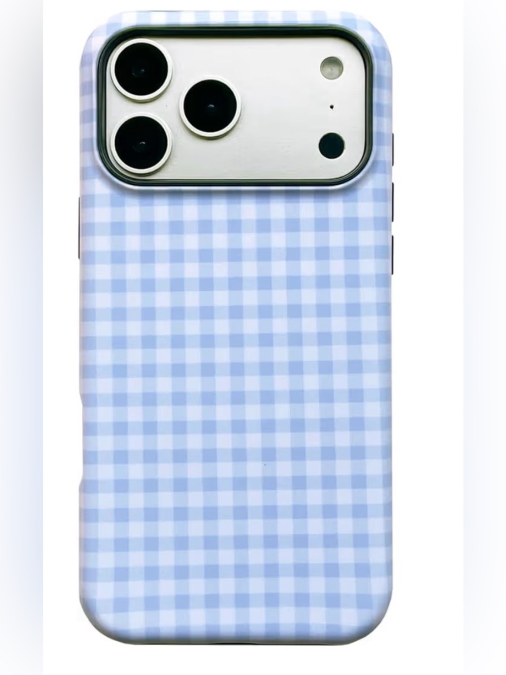 Blue Gingham Phone Case for iPhone 17 Pro Max